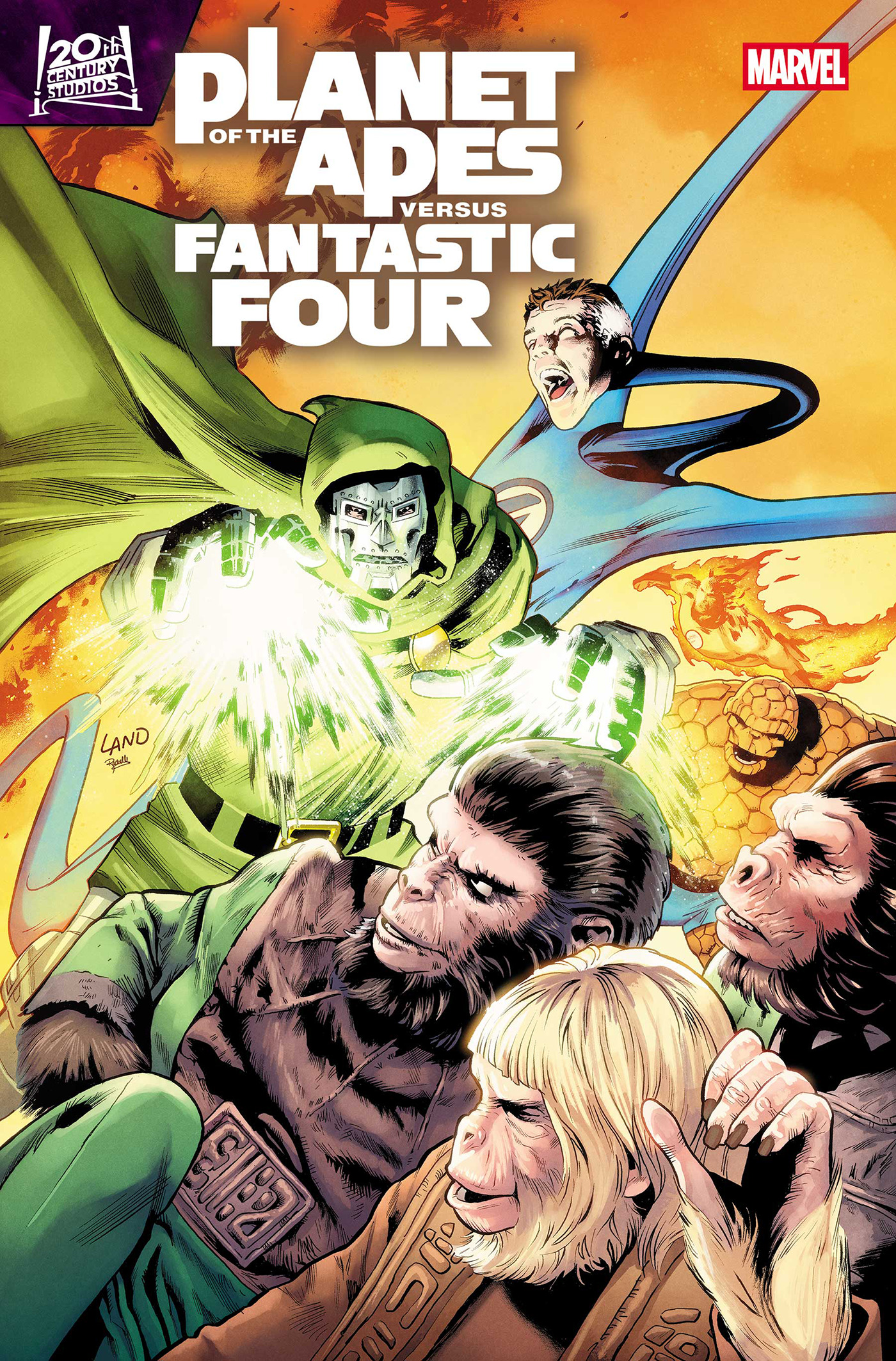 Planet Of The Apes Vs. Fantastic Four #4 Cvr A Greg Land