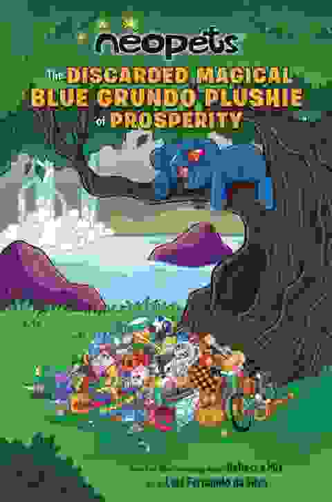 Neopets Discarded Magical Blue Grundo Plushie Prosperity s/c